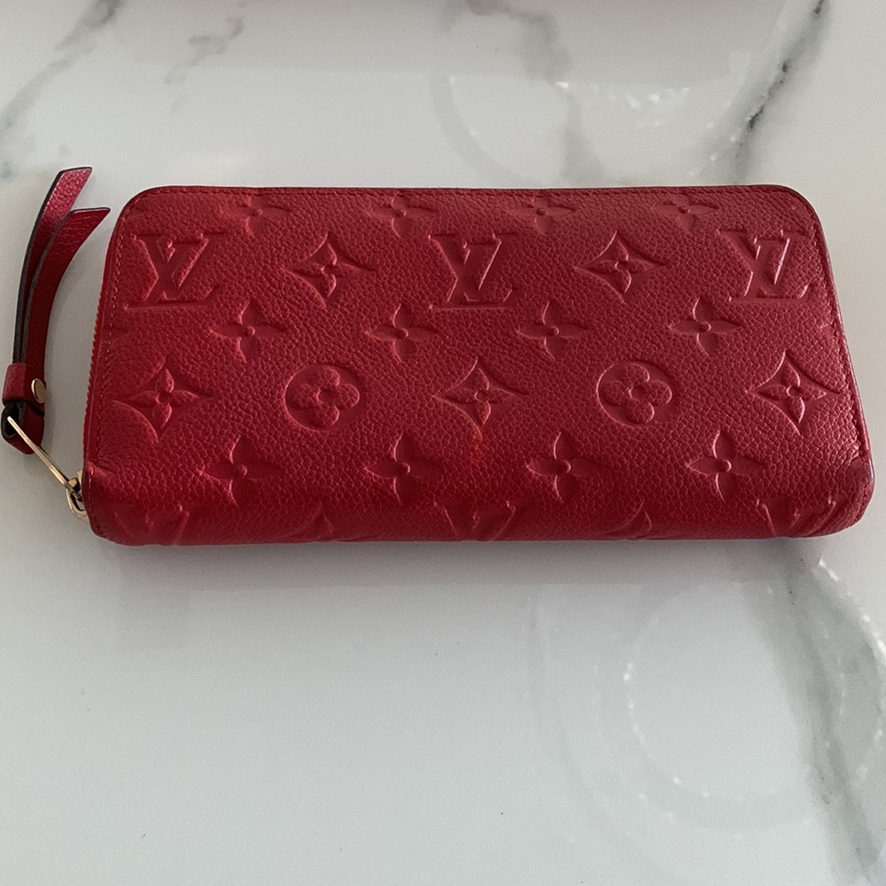 Louis Vuitton Red Empreinte Leather Zip Wallet - Picture 3 of 16